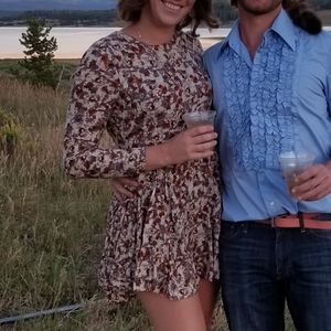 H&M Pattered High-Low Dress